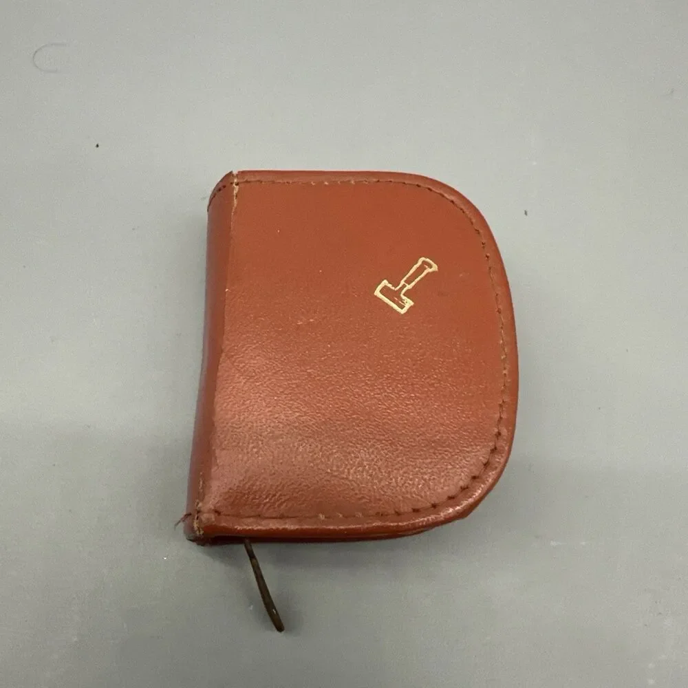 Vintage 1960s Gillette Travel Tech Safety Razor Kit - Red Leather Case - Austria